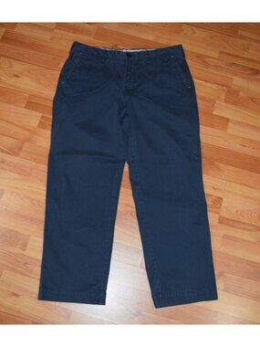 Haggar Life Khaki Relaxed Straight Men's Sz 36 x 30 Blue Khakis Pants